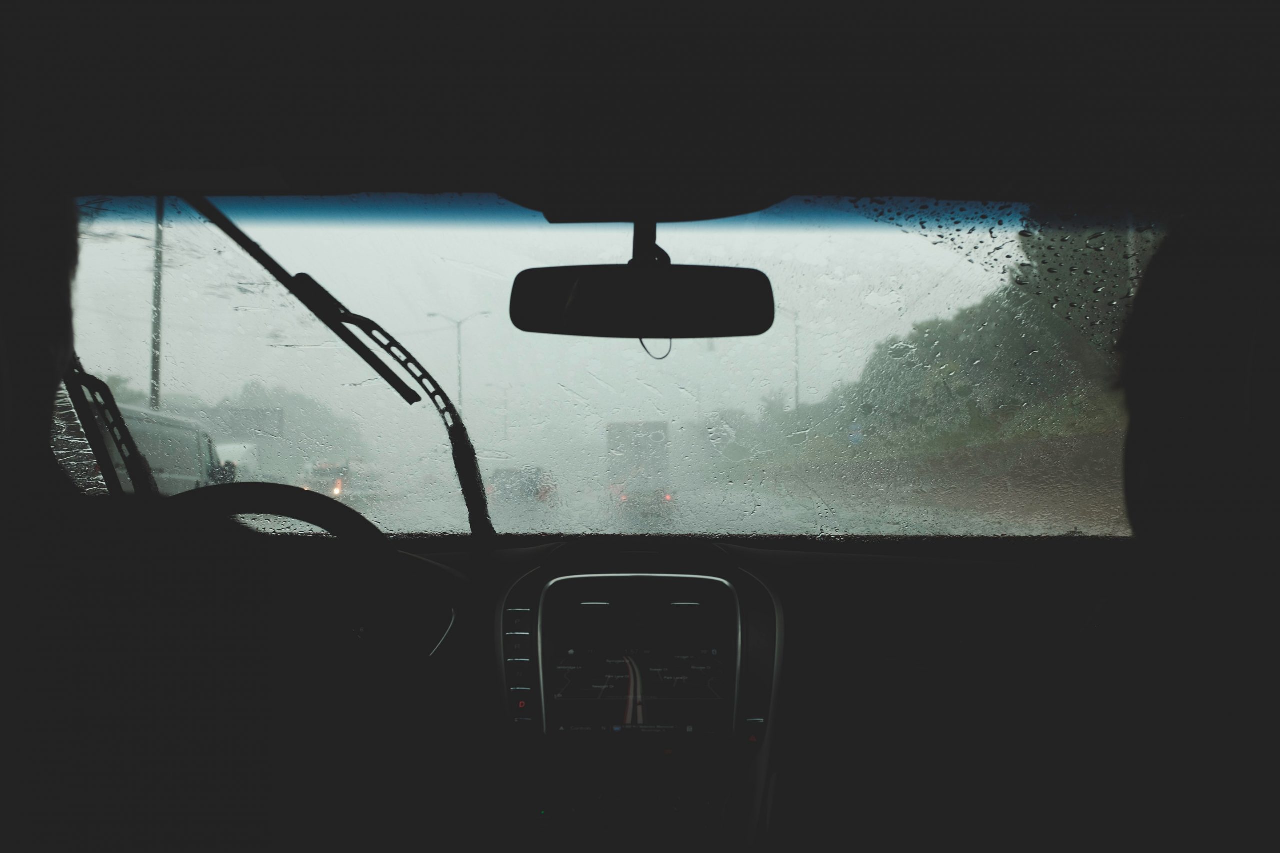 rainy windscreen