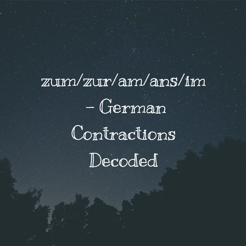 german contractions decoded